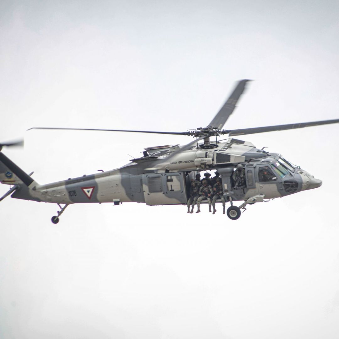 Helicóptero Black Hawk de la Fuerza Aérea Mexicana. Foto: Cuartoscuro/ Archivo